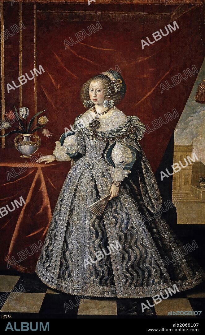 FRANS LUYCKX. Frans Luycks / 'Mariana of Austria', ca.  1646, Flemish School, Oil on canvas, 194,5 cm x 131,5 cm, P02441.