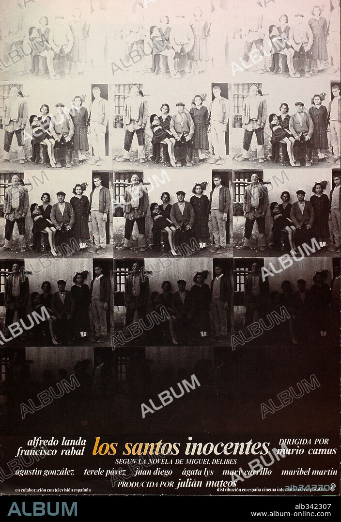 Poster de LOS SANTOS INOCENTES, 1984, dirigida por MARCEL CAMUS. Copyright GANESH P.C./TELEVISION ESPAÑOLA (TVE).