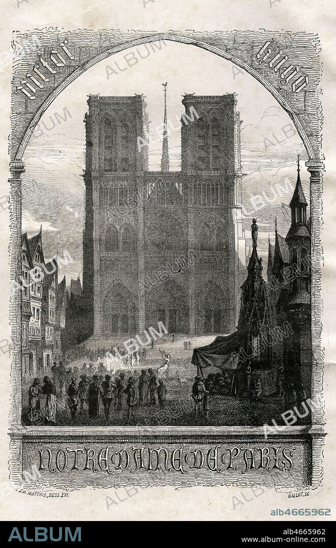 Frontispice de Notre Dame de Paris par Victor HUGO (1802-1885). Gravure de BRION (1824-1877). Credit: Coll. Jonas/KHARBINE-TAPABOR.