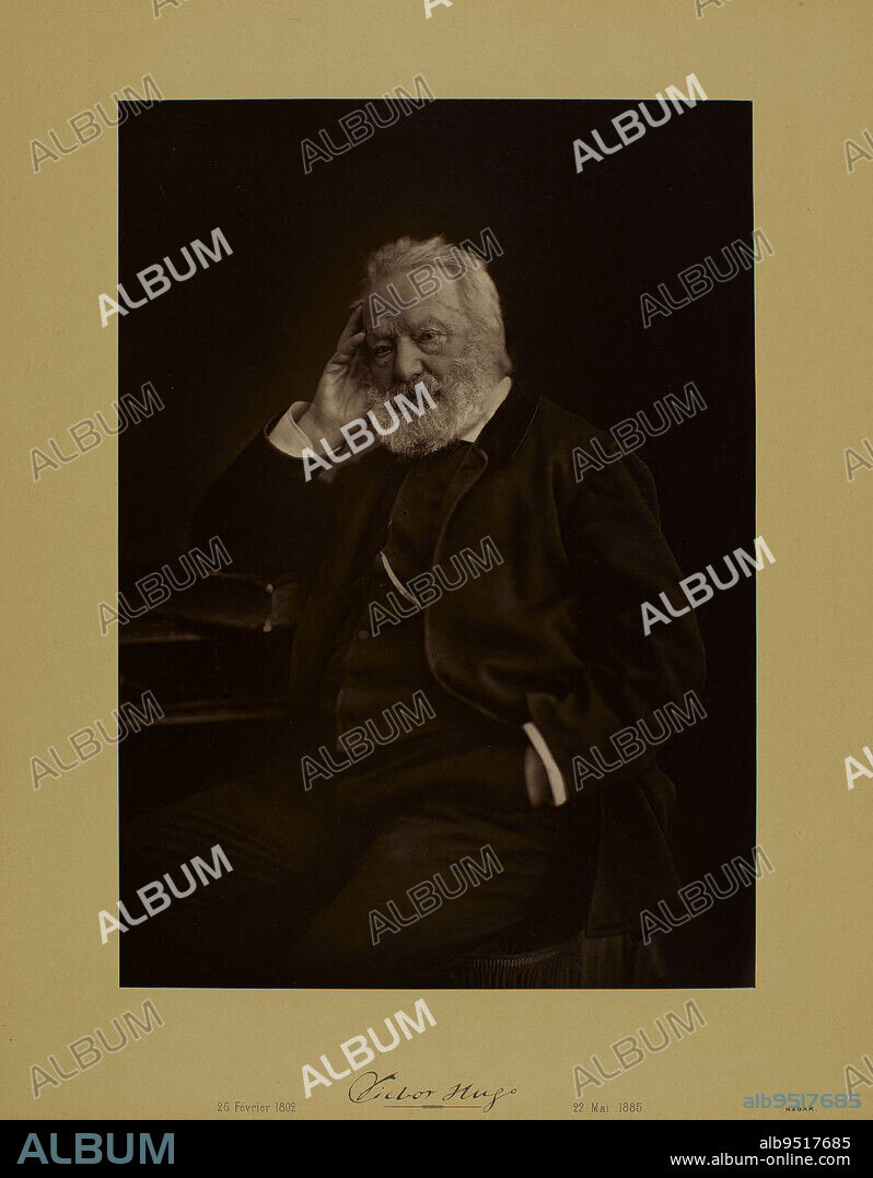 Portrait of Victor Hugo (1802-1885), writer, Nadar (Gaspard-Félix Tournachon, dit), Photographer, Between 1876 and 1900, 2nd half of the 19th century, Graphic Arts, Photography.