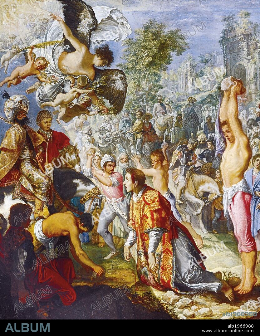 Stoning of St Stephen, 1603-1604, by Adam Elsheimer (1578-1610), oil on copper, 34.7x28.6 cm.