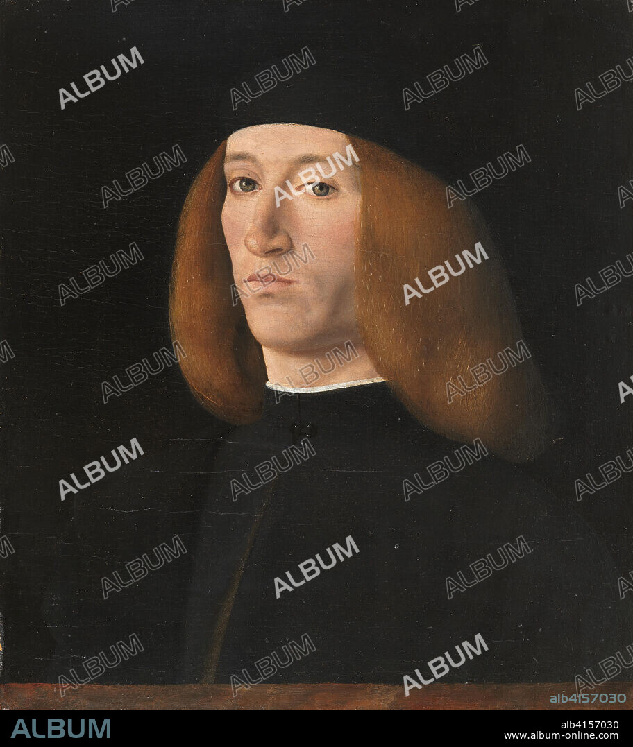 Andrea Solario (Milán, hacia 1465 -1524). Retrato de un joven (década de 1490). Óleo sobre tabla. 29,5 x 26 cm.