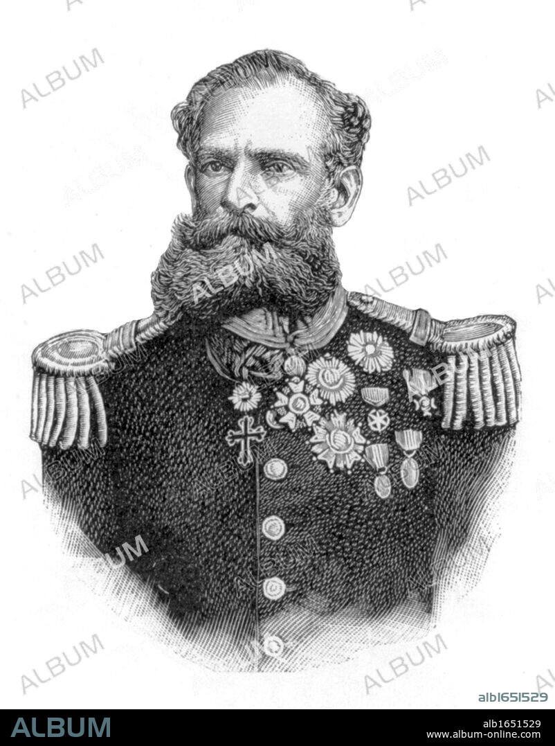 Marshal Manuel Deodoro da Fonseca  1827 - 1892. First President of the Republic of Brazil (1889-1891), after heading a military coup that deposed Emperor Pedro II.