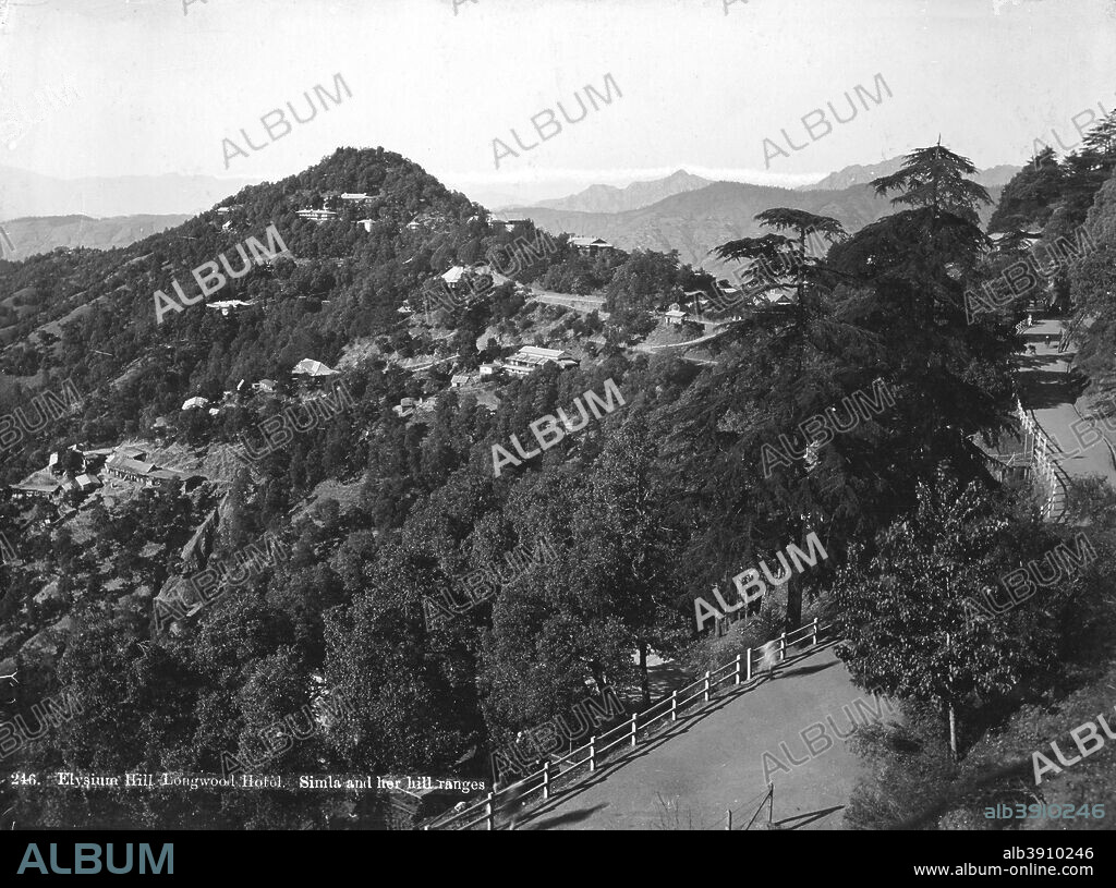 Longwood Hotel, Elysium Hill, Shimla hill range, India, early 20th century.