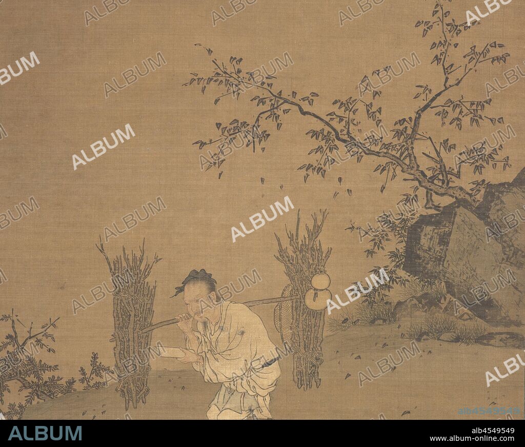 Zhu Maichen, Shi Rui (Chinese), Ming dynasty, about 1450, ink and color on silk, 31-9/16 x 18-5/8 in. (image) 66-1/2 x 23-13/16 in. (overall), Seal: Qiantang Seal: Shi shi Yiming, Asian Art.