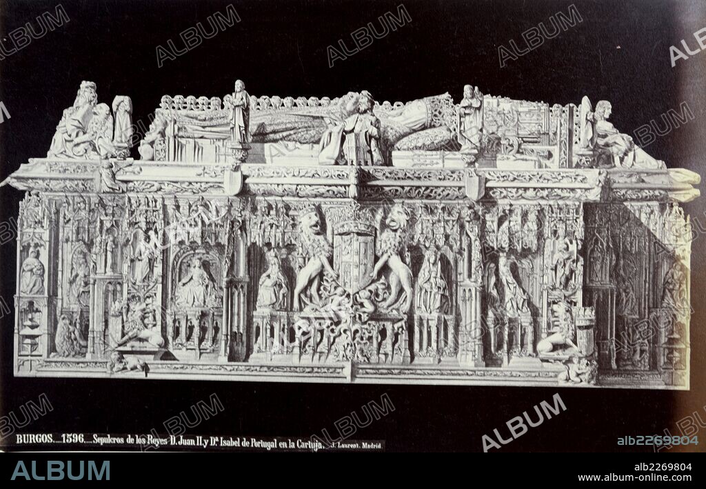 GIL DE SILOé. Burgos, sepulcros de los reyes D. Juan II y Doña Isabel de Portugal en la Cartuja.