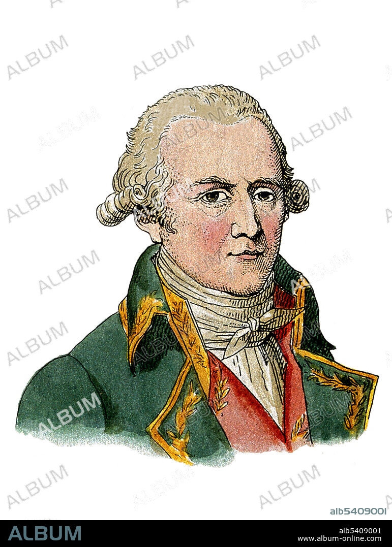 Jean-Baptiste Pierre Antoine de Monet, Chevalier de la Marck (August 1, 1744-December 18, 1829), often known simply as Lamarck, was a French naturalist. He was a soldier, biologist, academic, and an early proponent of the idea that evolution occurred and proceeded in accordance with natural laws. His theory of evolution was based on the idea that acquired characteristics are inherited. After 1800 he put forward general ideas on plant and animal species, which he believed were not "fixed". He proposed that in nature it is the environment that produces change; the length of the giraffe's neck, for example, he attributed to generations of reaching up for food. A facet of his views was that such a change could be inherited; and this attracted ridicule. His ideas were largely abandoned after the work of Darwin and Mendel. In the modern era, Lamarck is widely remembered for a theory of inheritance of acquired characteristics, called soft inheritance, Lamarckism or use/disuse theory. Lamarck gradually turned blind and died in Paris in 1829. When he died, his family was so poor they had to apply to the Academie for financial assistance. Lamarck's books and the contents of his home were sold at auction, and his body was buried in a temporary lime-pit. Colored etching by J. M. Frémy after C. Thévenin, 1801.