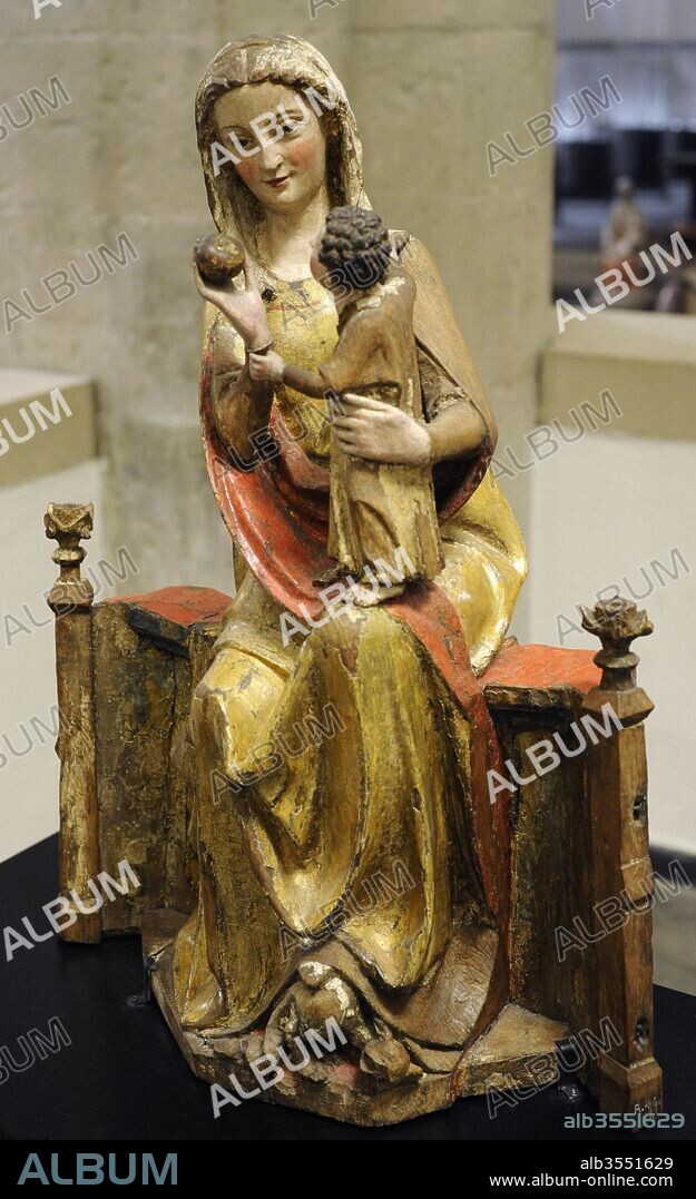Madonna on the Wide Throne. Cologne, c. 1270. Oak, polychrome. Schnu_tgen Museum. Cologne, Germany.