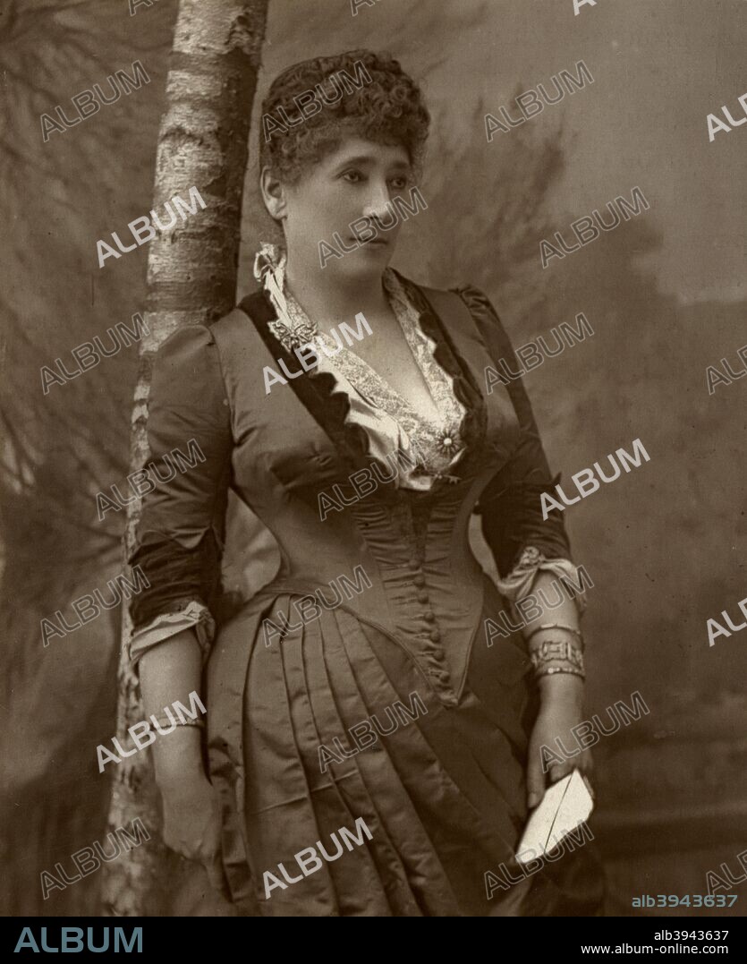 Mrs John Wood, British actress and theatre manager, 1888. A photograph from The Theatre, A Monthly Review, Volume XII, July to December, 1888, Strand Publishing Company, London, 1888.