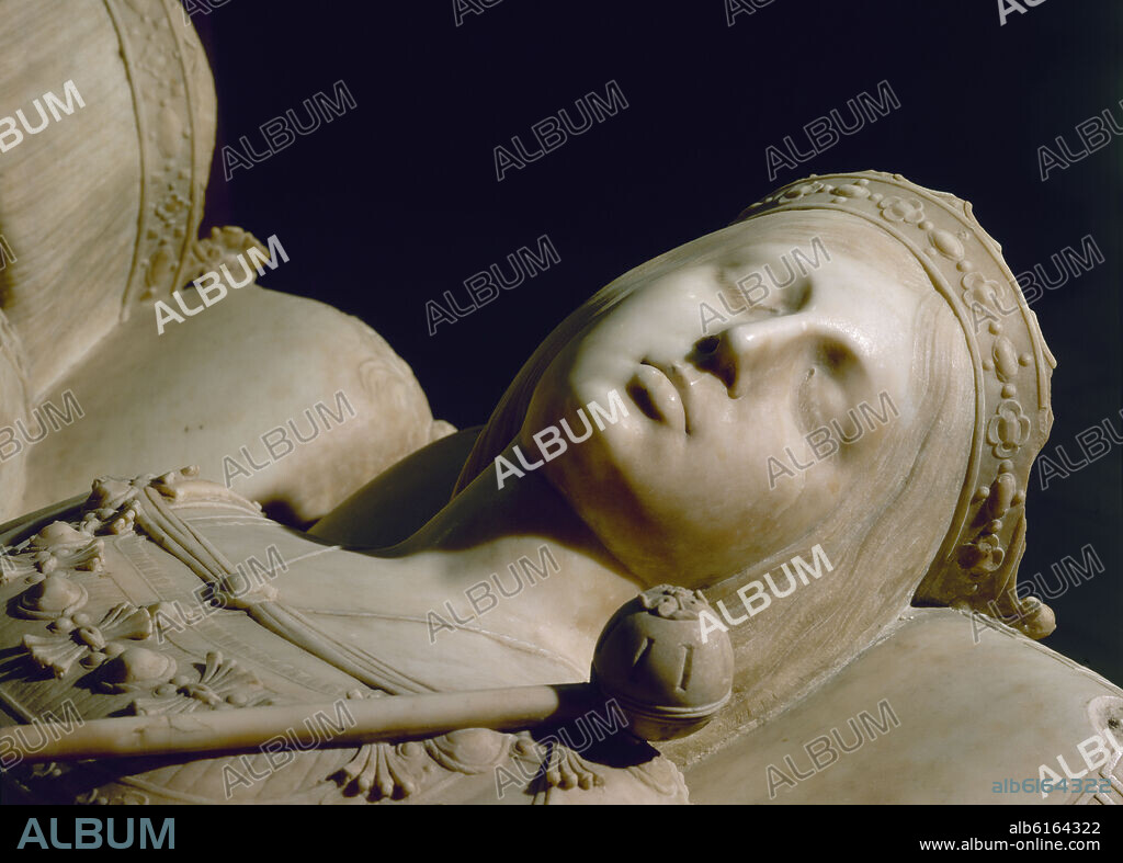 FANCELLI DOMENICO / ORDOÑEZ BARTOLOME. TUMBA DE FELIPE EL HERMOSO Y JUANA-DET-CARA-JUANA.
