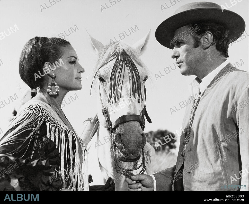 CARMEN SEVILLA and FRANCISCO RABAL in CAMINO DEL ROCIO, 1966, directed by RAFAEL GIL. Copyright CORAL P.C.