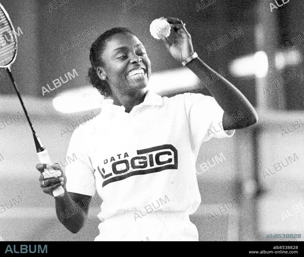 Göteborg 1989-02-28. Christine Magnusson - badmintonspelare *** Local Caption *** GP Foto: Bengt Kjellin. KAMERAREPORTAGE.