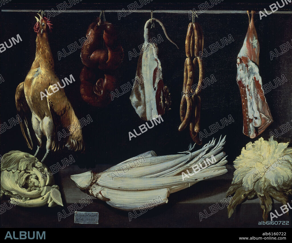 ALEJANDRO DE LOARTE. BODEGON DEL CARDO-PINTURA BARROCA ESPAÑOLA.