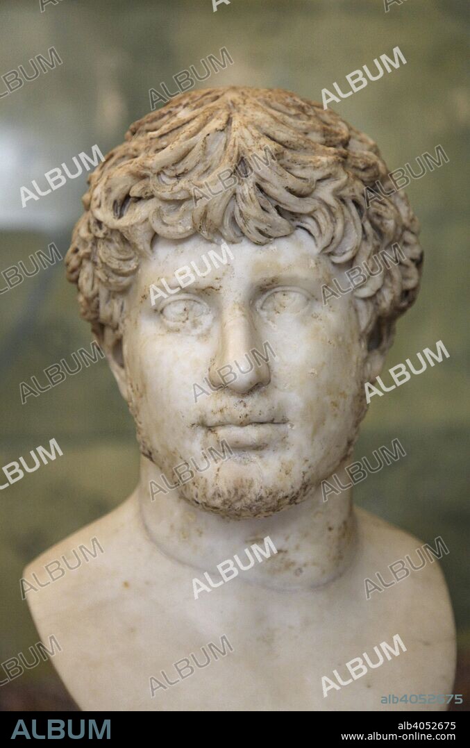 Portrait of Lucius Verus, mid third quarter of 2nd century. Lucius Verus (130-169) was co-emperor of Rome with Marcus Aurelius from 161 until his death. Found in the collection of The Hermitage, St Petersburg.