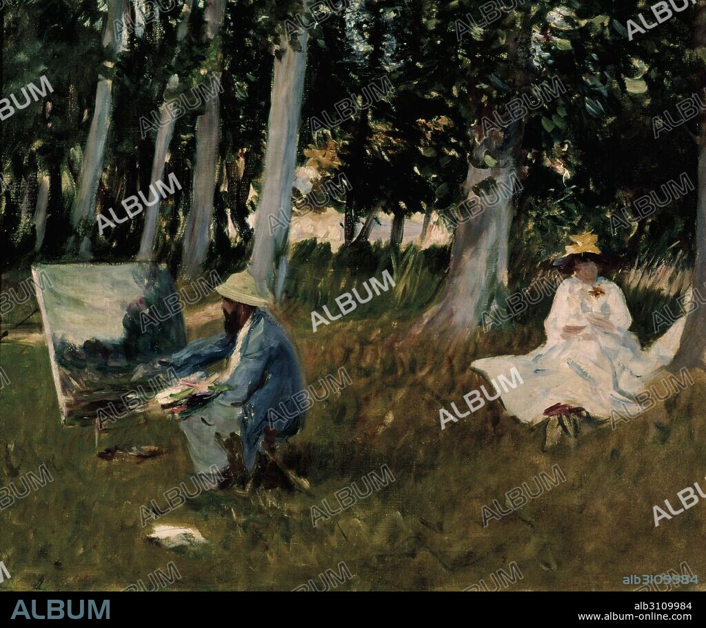 JOHN SINGER SARGENT. Claude Monet pintando al borde de un bosque/1887.