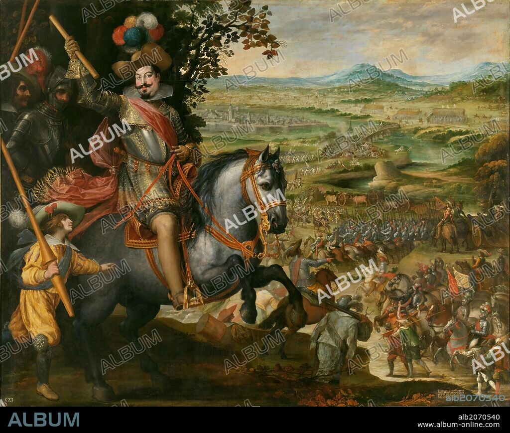 Vicente Carducho / 'Socorro de la plaza de Constanza', 1634, Escuela Española, Óleo sobre Lienzo, 297 cm x 374 cm, P00636.