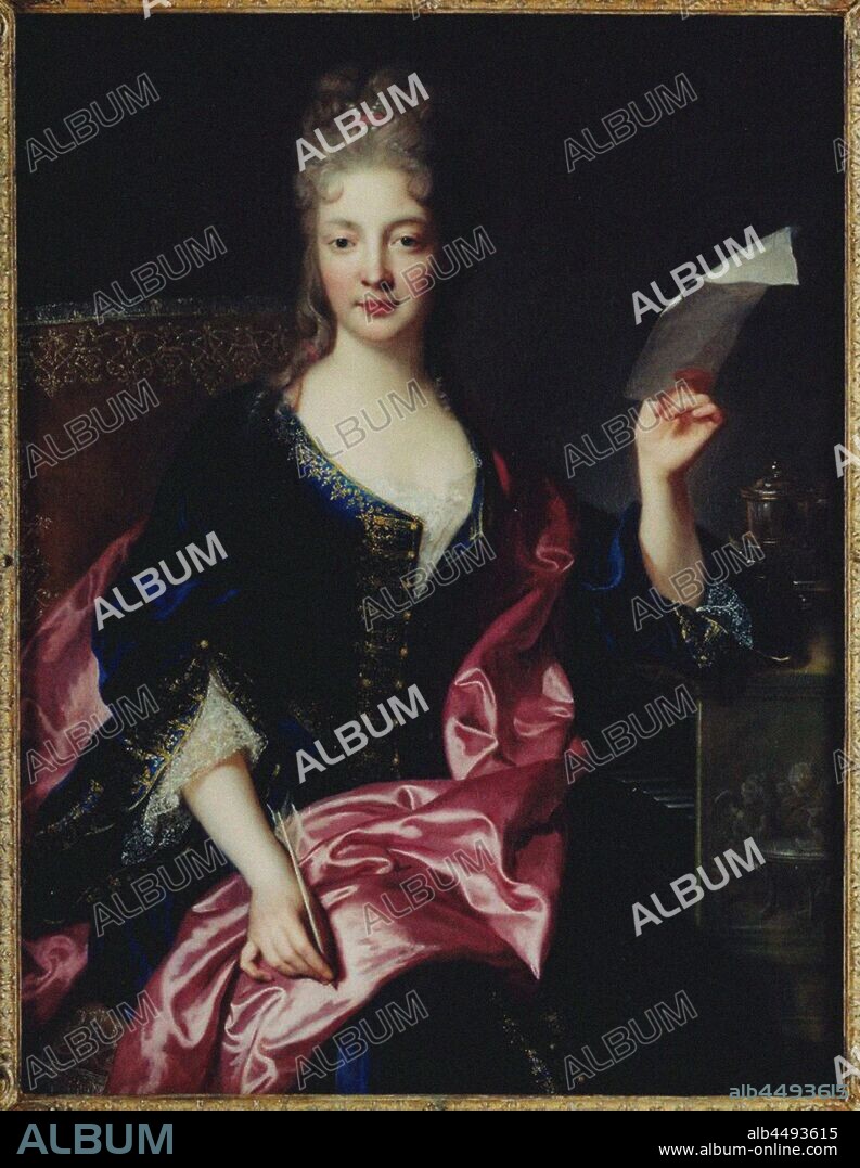 FRANCOIS DE TROY (1645-1730). Portrait of the Composer Elisabeth Claude Jacquet de La Guerre (1665-1729).