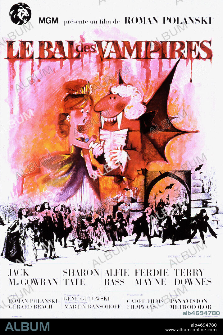 Affiche du film ' Le bal des vampires ' realise en 1967 par Roman POLANSKI (ne en 1933) avec Jack MAC GOWRAN et Roman POLANSKI et Sharon TATE (1943-1969) . Credit : Coll. Perron/KHARBINE-TAPABOR.
