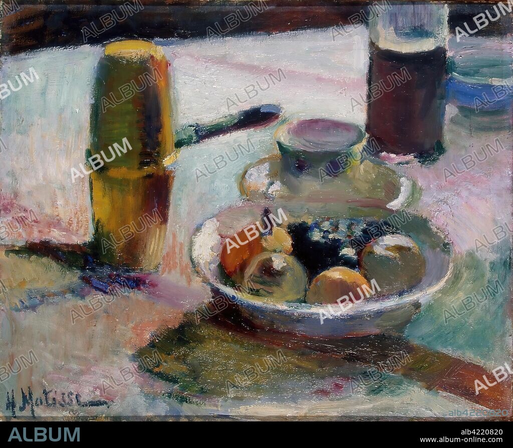 HENRI MATISSE. 'Fruit and Coffeepot'. France, Circa 1898. Dimensions: 38,5x46,5 cm.