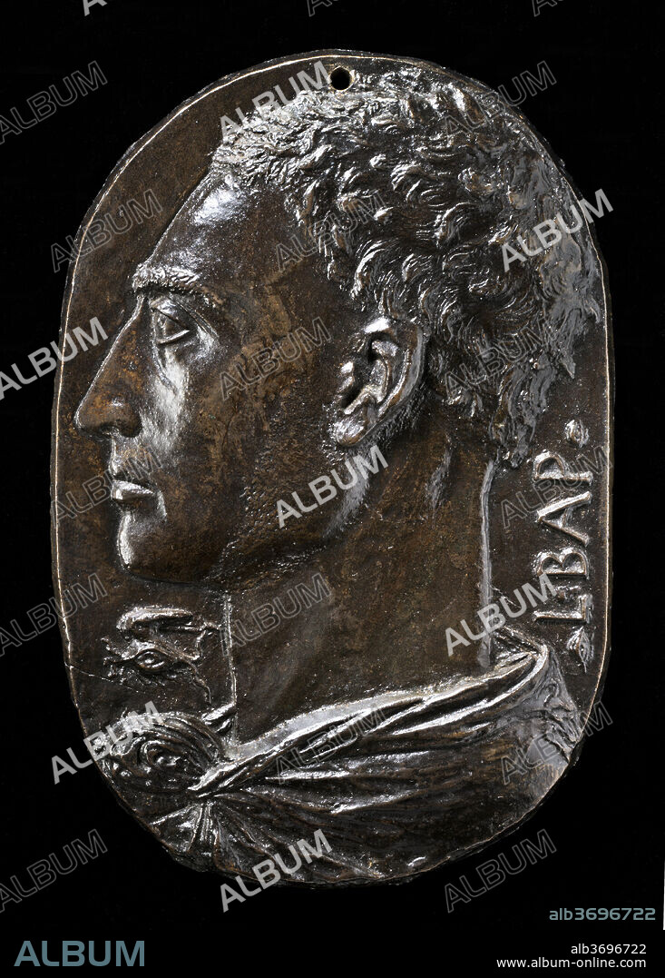LEON BATTISTA ALBERTI. Self-Portrait. Dated: c. 1435. Dimensions: overall (irregular oval): 20.1 x 13.6 cm (7 15/16 x 5 5/16 in.) gross weight: 1663 gr. Medium: bronze.