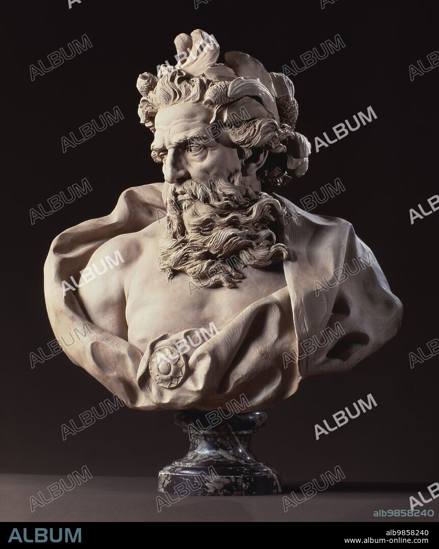LAMBERT-SIGISBERT ADAM. Bust of Neptune, between 1725 and 1727.