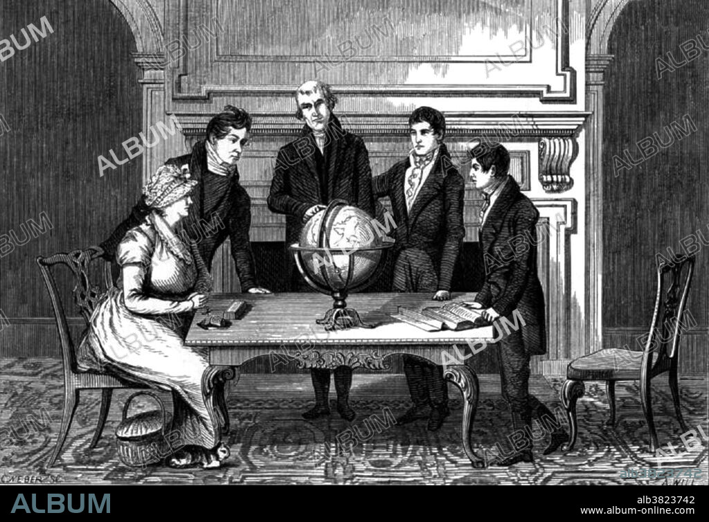 Jedidiah Morse (August 23, 1761 - June 9, 1826) was a notable geographer. He did his undergraduate work and earned a divinity degree at Yale University (MA 1786). He became a pastor in Charlestown, Massachusetts in 1789, where he served until 1820. He strongly influenced the educational system of the United States. While teaching at a school for young women, he saw the need for a geography textbook oriented to the forming nation. The result was Geography Made Easy (1784). He followed that with American Geography (1789), which was widely cited and copied. New editions of his school textbooks and the more weighty works often came out annually, earning him the informal title, Father of American geography. Throughout his life he was much occupied with religious controversy, and in upholding the faith of the New England church against the assaults of Unitarianism. Ultimately his persevering opposition to liberal views of religion brought on him a persecution that affected deeply his naturally delicate health. He died in 1826 at the age of 64. He was the father of telegraphy pioneer Samuel Morse.