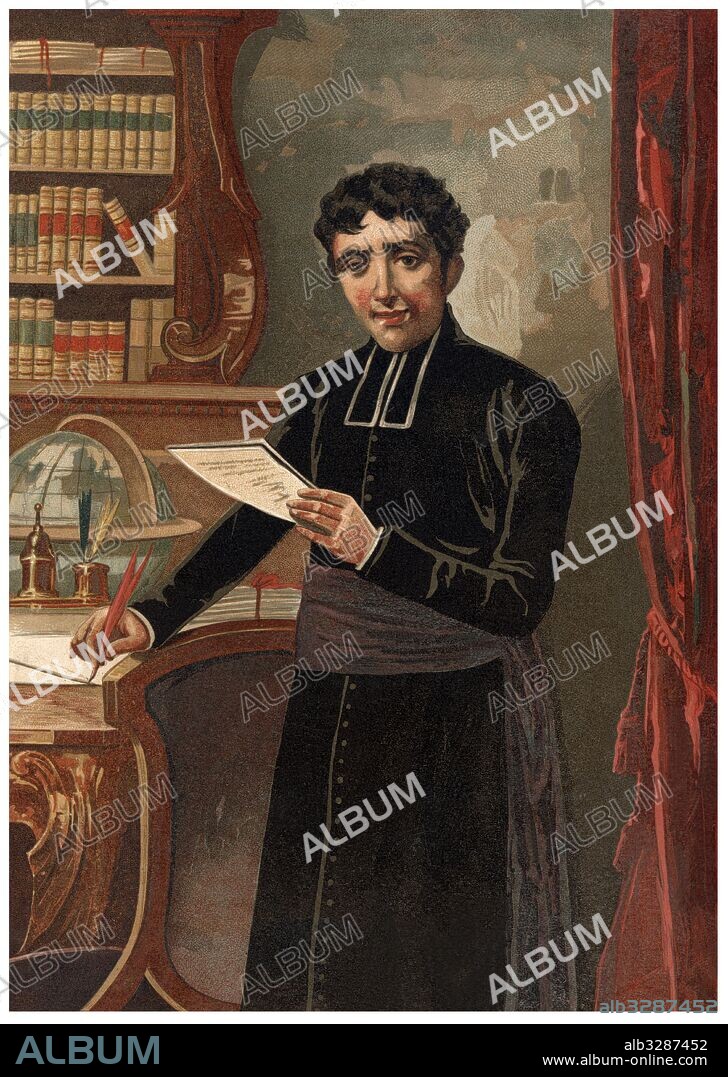 Emmanuel Joseph Sieyès (1748-1836), conde de Sieyès, político, eclesiástico, ensayista y académico francés, teórico de la revolución francesa. Grabado de 1896.