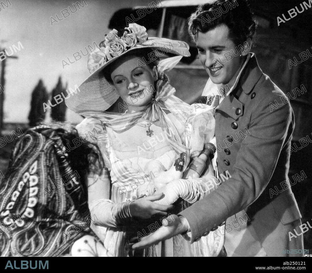 PHYLLIS CALVERT y STEWART GRANGER en PERFIDIA, 1943 (THE MAN IN GREY), dirigida por LESLIE ARLISS. Copyright GAINSBOROUGH FILMS.