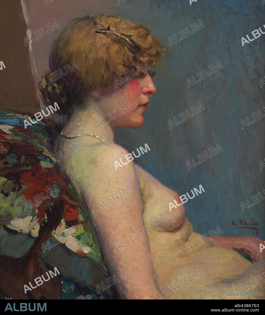 German Taibo Gonzalez (1889-1919). Spanish painter. Nude, 1917. Museum of Fine Arts. A Coru–a, Galicia, Spain.