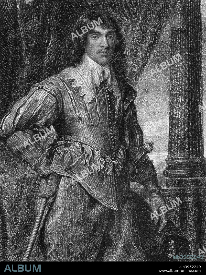 William Hamilton, 2nd Duke of Hamilton (1616-1651), 1825. Hamilton was a Scottish nobleman who supported both Royalist and Presbyterian causes during the Wars of the Three Kingdoms. From Portraits of Illustrious Personages of Great Britain by Edmund Lodge, published by Harding and Lepard (London, 1825).
