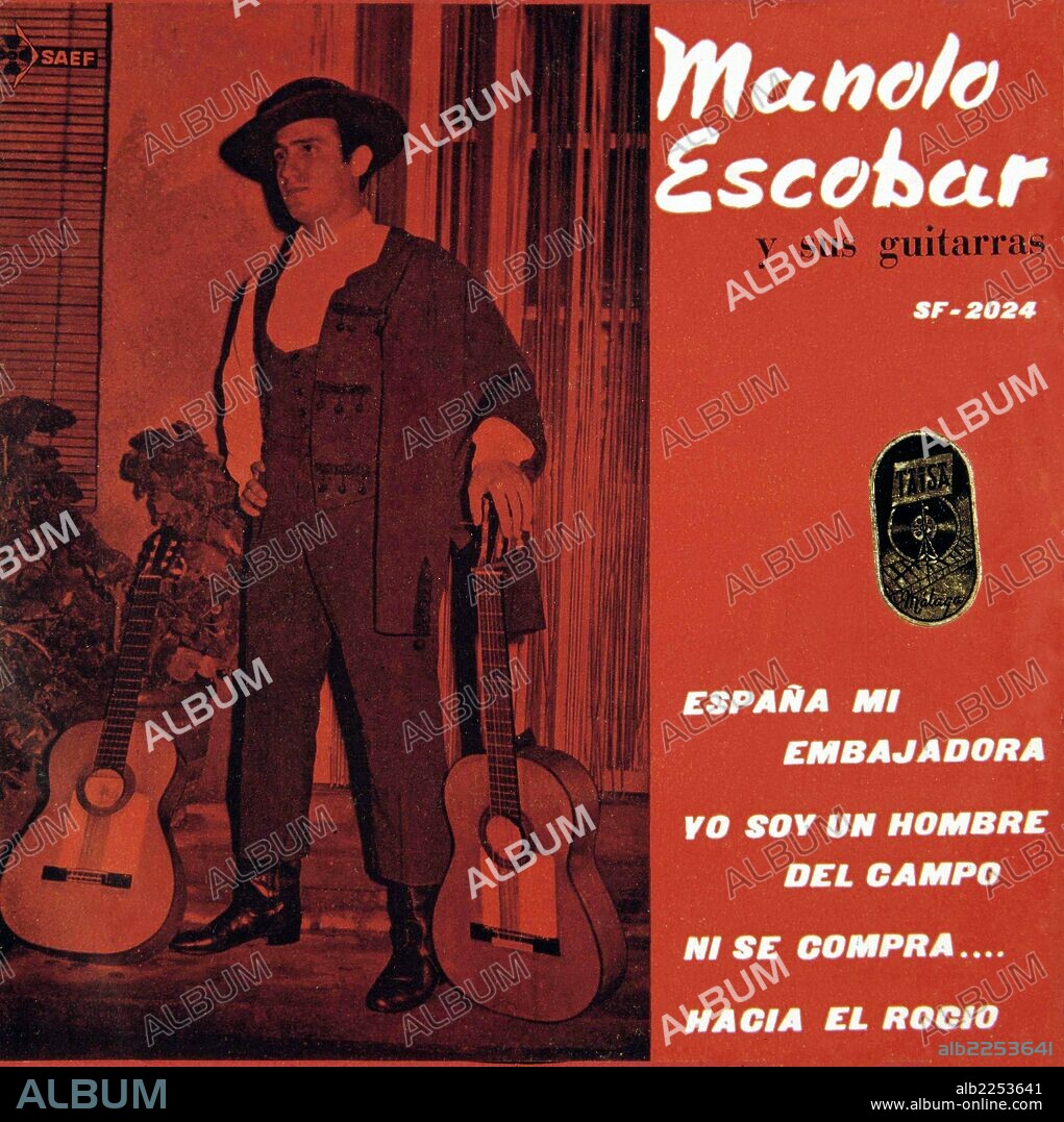 PORTADA DISCO MANOLO ESCOBAR Y SUS GUITARRAS.