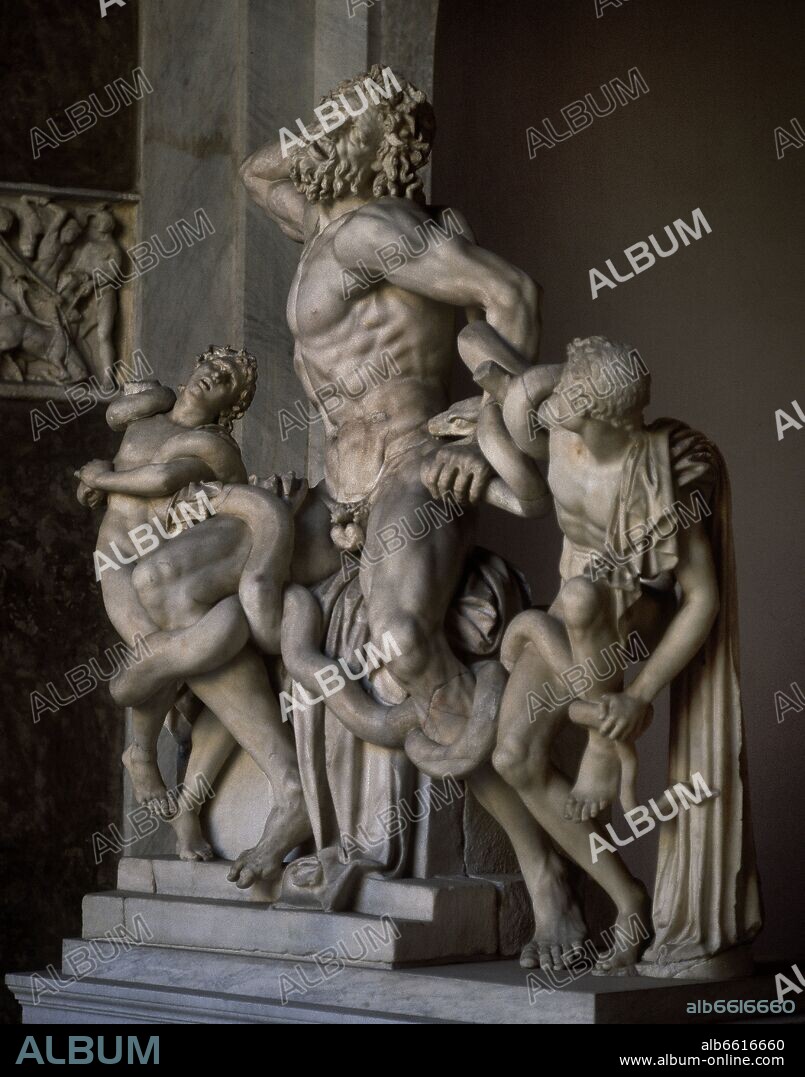ATANODORO CANANITA (74 AC-7) ATENODORO DE TARSO. LAOCOONTE Y SUS HIJOS - S I AC - ESCULTURA HELENISTICA.