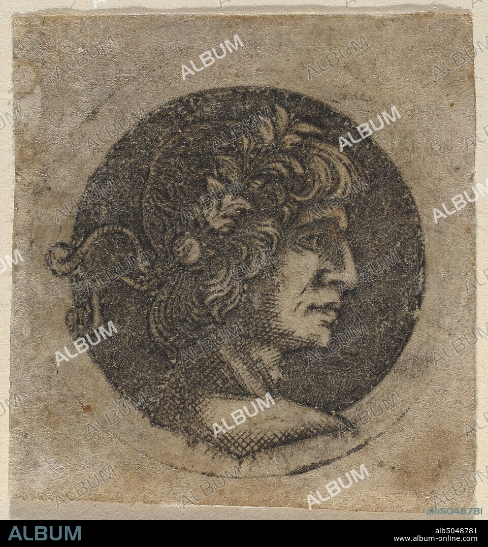 Italian 15th Century, (artist), Francesco Francia, (related artist), Bolognese, c. 1450/1453 - 1517, Head of a Roman Emperor, c. 1480/1510, niello print, sheet: 2.7 x 2.6 cm (1 1/16 x 1 in.).