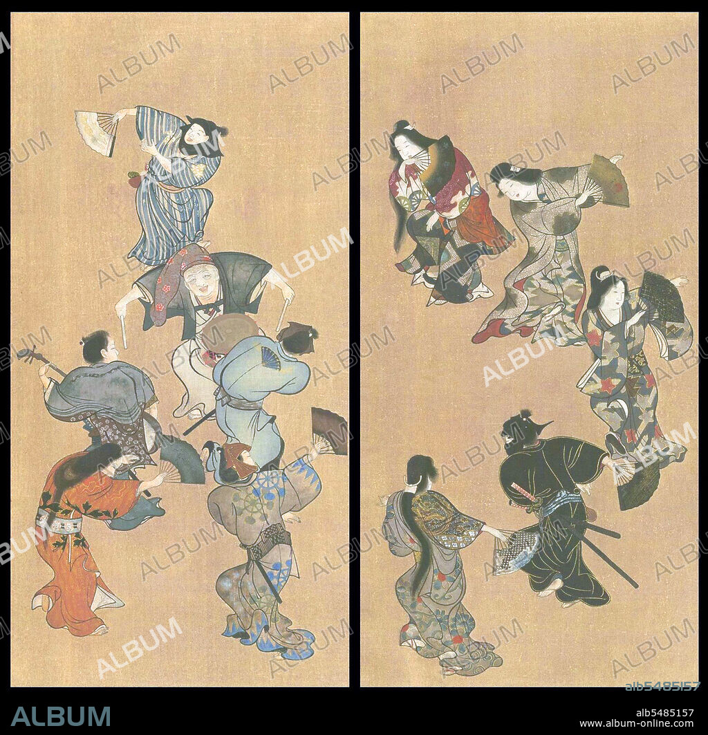 Yamato-e is a style of Japanese painting inspired by Tang Dynasty paintings and developed in the late Heian period. It is considered the classical Japanese style. From the Muromachi period (15th century), the term Yamato-e has been used to distinguish work from contemporary Chinese style paintings (kara-e), which were inspired by Song and Yuan Dynasty Zen Buddhism paintings. The Yamato-e often tell narrative themes with text along with them, show the beauty of nature, e.g. famous places (meisho-e), and the four seasons (shiki-e). The pictures are non-symbolic and have the objective of depicting the beauty in nature. The pictures are often on scrolls that can be hung on a wall (kakemono) or handscrolls (emakimono) that could be read from right to left with the accompanying story or on a folding screen (byoubu) or panel (shouji). Although they received their name from the Yamato period (250-710 CE), Yamato-e pictures rather stand for a style and are not restricted to a particular period. Although the most famous artists painted in sumi-e style in the Muromachi period, this was not characteristic of early pictures.