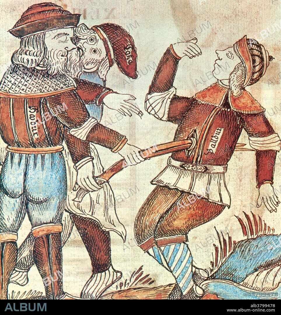 Illustration depicting the Norse god Loki maliciously orchestrating the death of Baldr at the hands of the blind god Hoder, an act which opened the way to the final catastrophe of the Twilight of the Gods. From an 18th-century Icelandic manuscript in the Royal Library, Copenhagen.