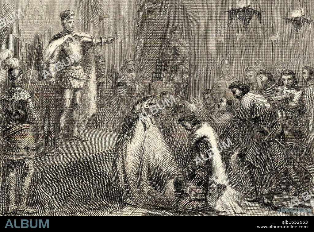 Act of justice of Don Enrique III "El Doliente" 1379-1406. English Henry III The Sufferer.