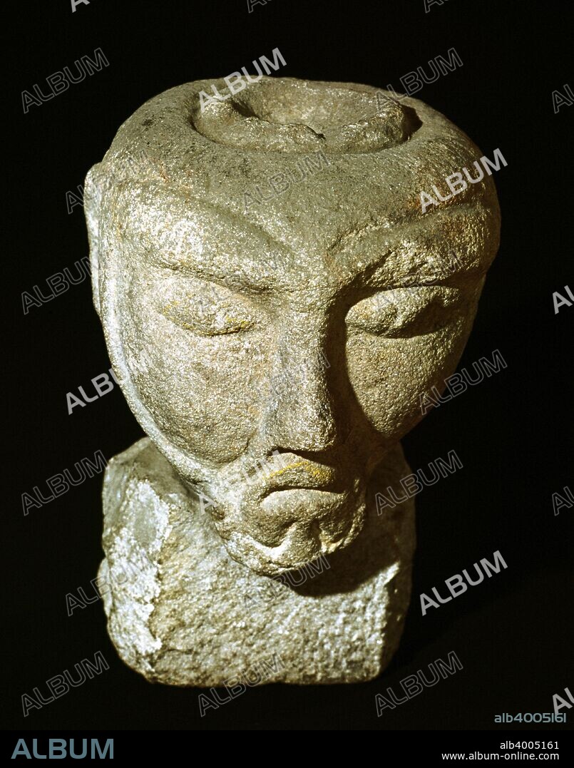 Maponus' Head, Celtic deity. Corbridge Museum.