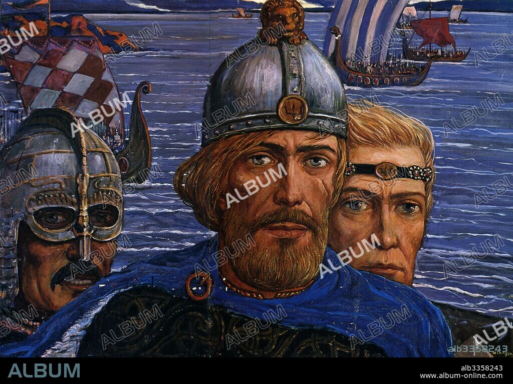 ILYA SERGEYEVICH GLAZUNOV. Grandchildren of Gostomysl: Rurik, Sineus and Truvor.
