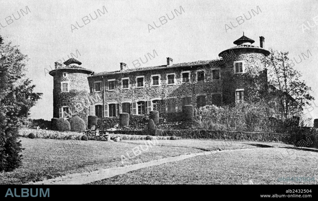 Chavaniac Lafayette casyle, built in 14th century, here was born Marquis of Lafayette in 1757,Auvergne France.