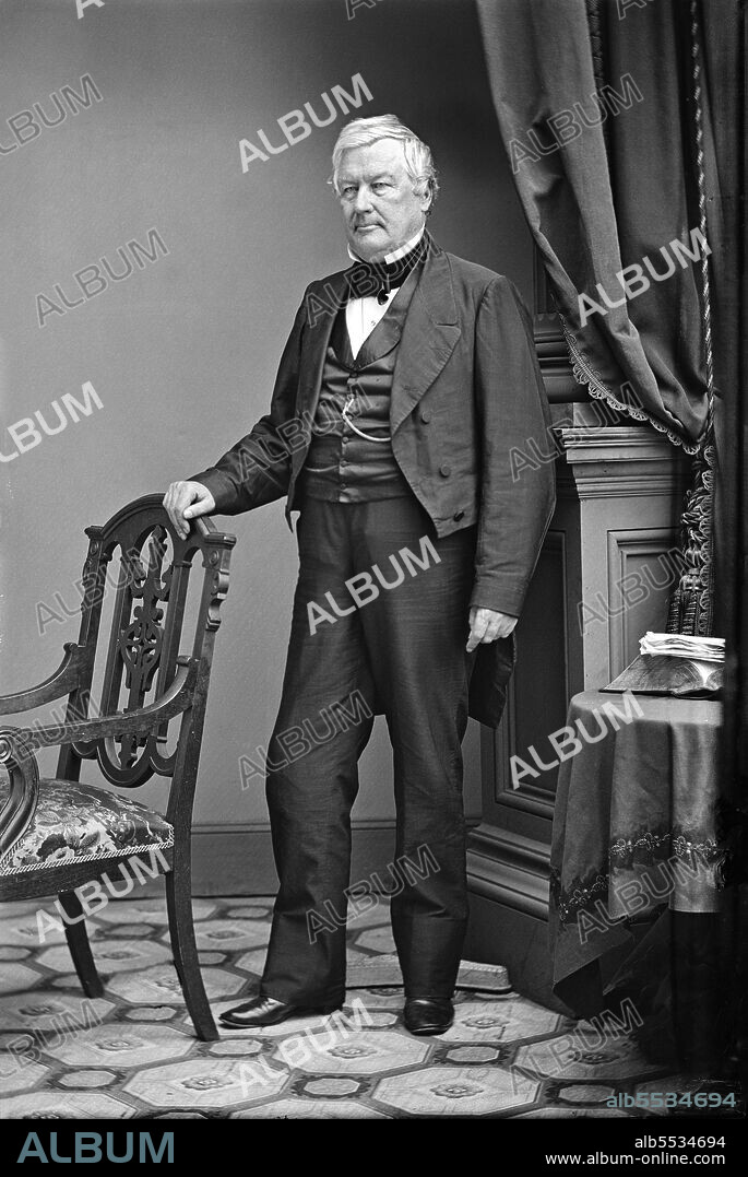Millard Fillmore (1800-1874), 13th U.S. President 1850-1853, 12th U.S. Vice President 1849-1850, full-length Portrait, Mathew Brady Studio, 1860's.