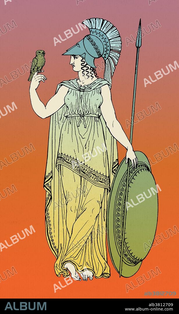 Minerva was the Roman goddess of wisdom and sponsor of arts, trade, and strategy. She was born from the godhead of Jupiter with weapons. From the 2nd century BC onwards, the Romans equated her with the Greek goddess Athena. She was the virgin goddess of music, poetry, medicine, wisdom, commerce, weaving, crafts, and magic. She is often depicted with her sacred creature, an owl usually named as the "owl of Minerva", which symbolizes her ties to wisdom. As Minerva Medica, she was the goddess of medicine and doctors.