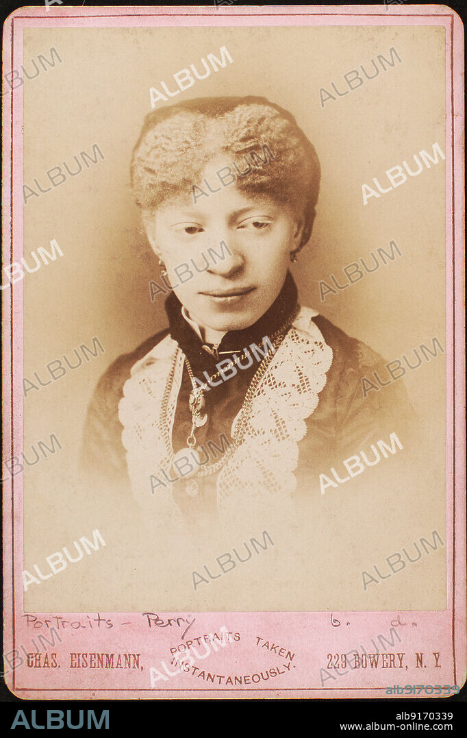 CHARLES EISENMANN. Miss Perry, colored albina, Barnum Show, c1880-c1889.