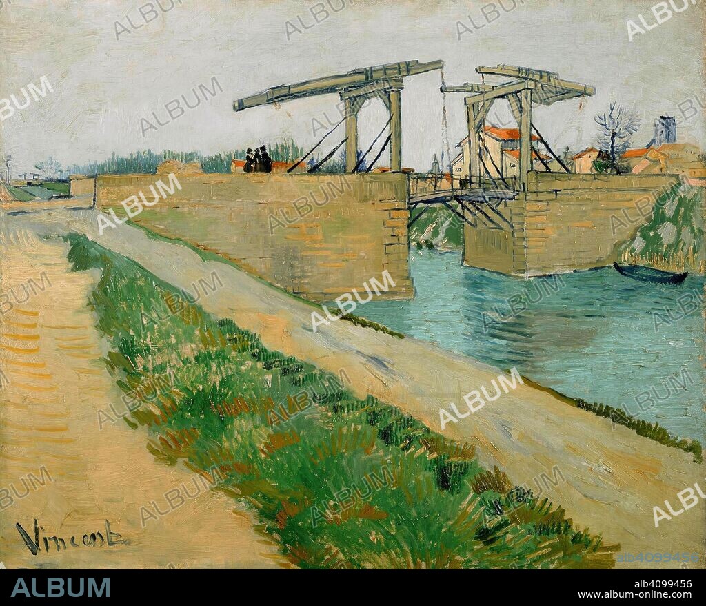 VINCENT VAN GOGH. The Langlois Bridge. Date: March 1888, Arles. Dimensions: 59.6 cm x 73.6 cm, 77.1 cm x 91.0 cm.