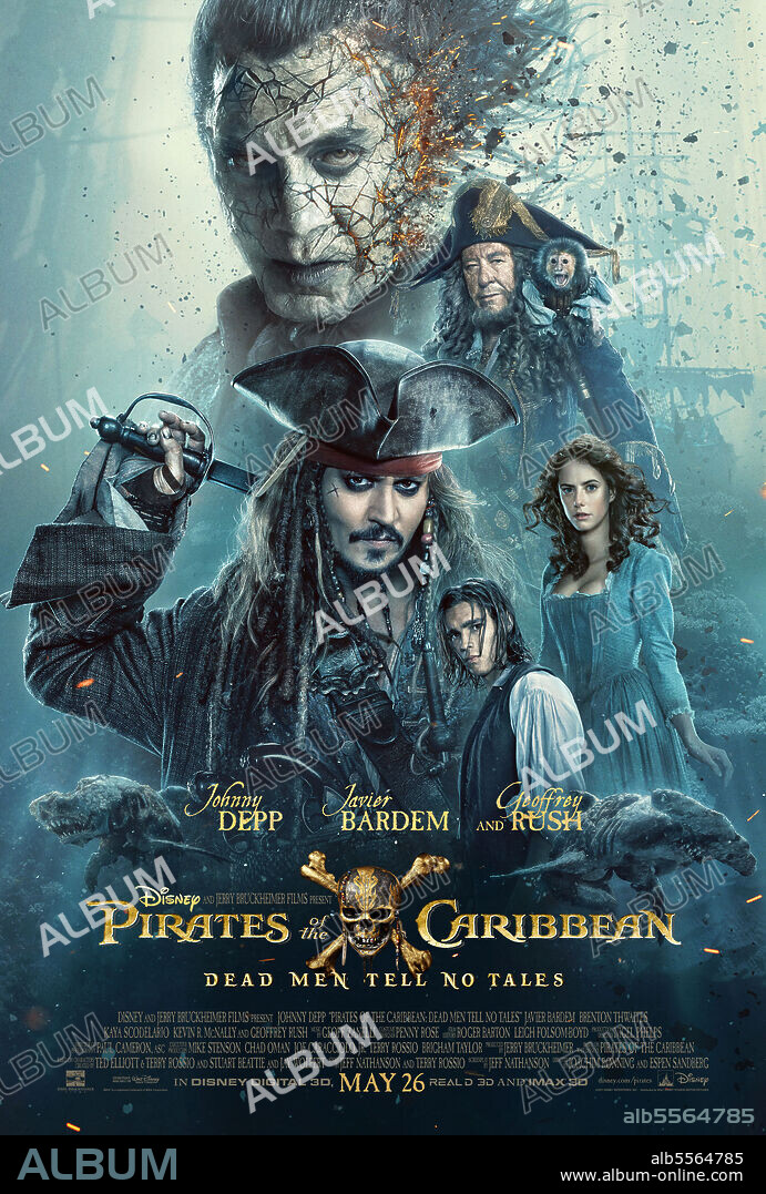 Poster de PIRATAS DEL CARIBE 5: LA VENGANZA DE SALAZAR, 2017 (PIRATES OF THE CARIBBEAN: DEAD MEN TELL NO TALES), dirigida por ESPEN SANDBERG y JOAQUIN ROA. Copyright WALT DISNEY PICTURES/JERRY BRUCKHEIMER FILMS/INFINITUM NIHIL.