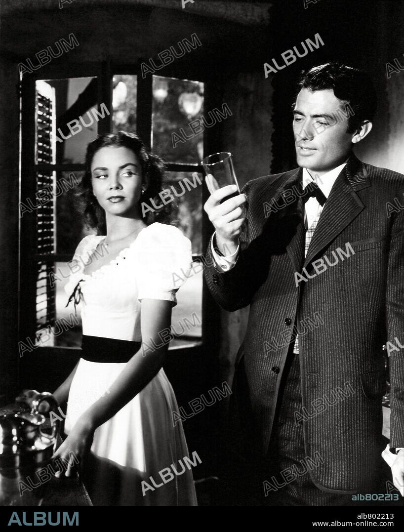 Con Jennifer Jones und GREGORY PECK. GREGORY PECK und JENNIFER JONES in DUEL IN THE SUN, 1946, unter der Regie von KING VIDOR. Copyright SELZNICK/RKO.