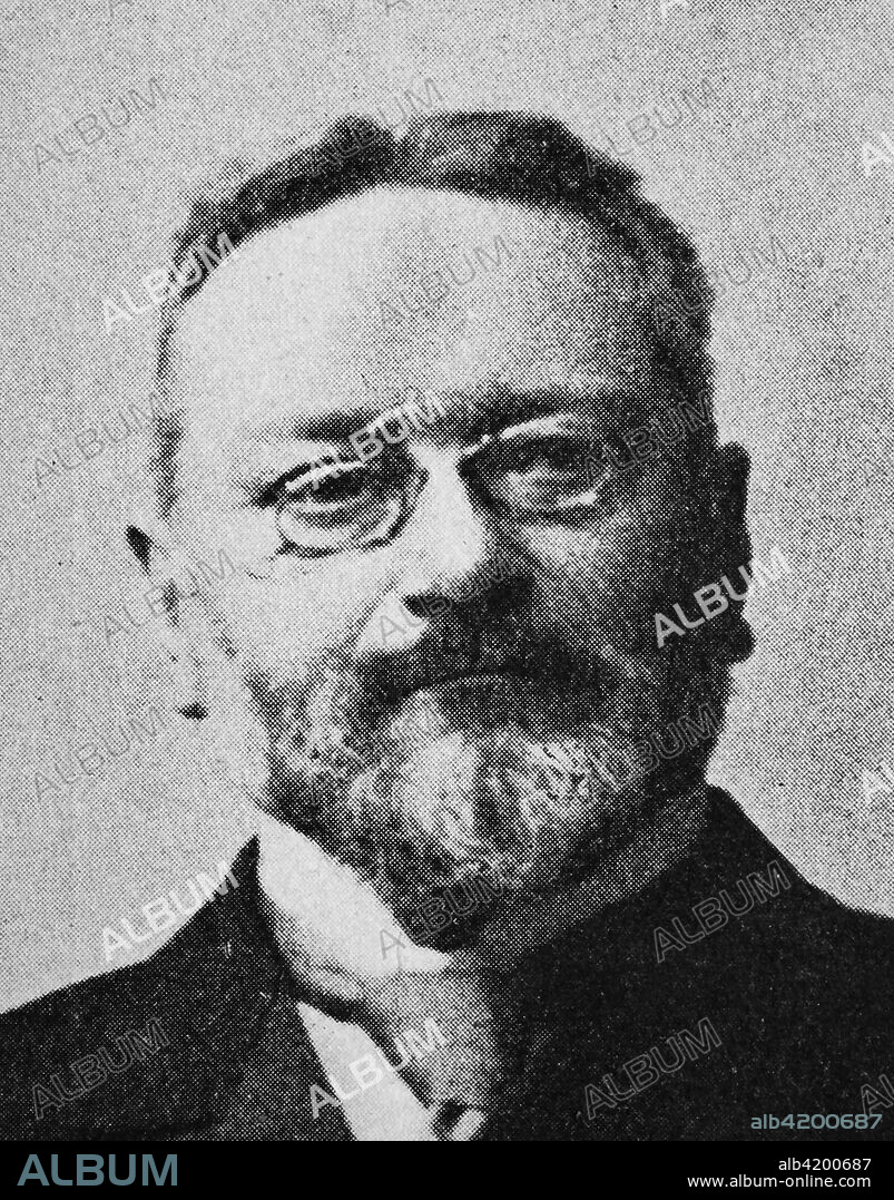 Karl Theodor Ferdinand Michael Inama von Sternegg, 1843-1908, war ein deutsch-oesterreichischer Staatswissenschaftler, Statistiker und Wirtschaftshistoriker., reproduction photo from the year 1895, digital improved.