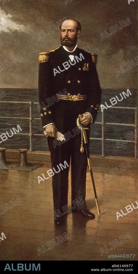 ARTURO PRAT CHACON-COMANDANTE DE CORBETA"ESMERALDA"CHILENO.