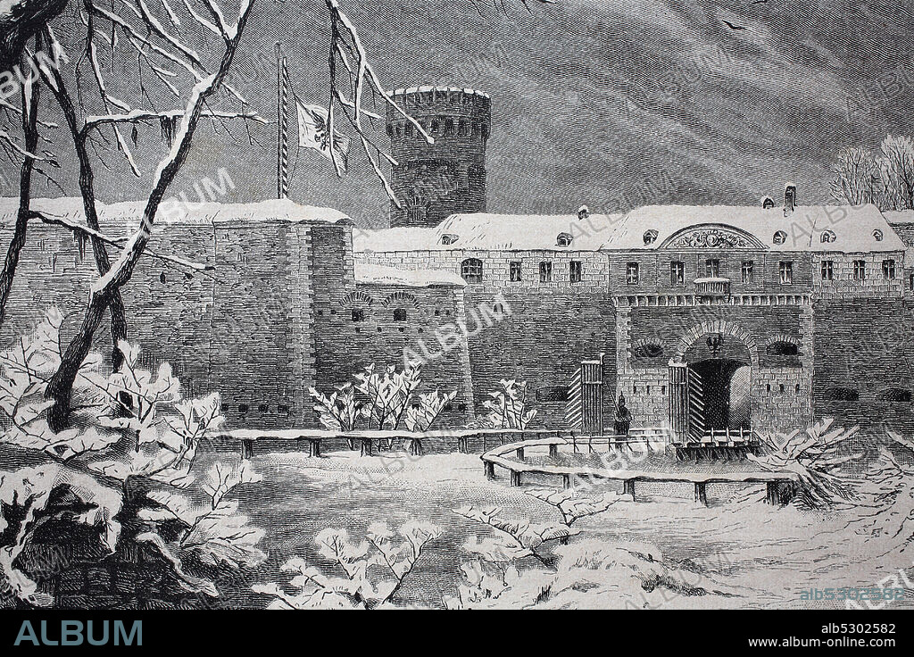 Spandau Citade, Zitadelle Spandau, a fortress in Berlin, Germany, Julius tower  /  Zitadelle Spandau, Zitadelle Spandau, eine Festung in Berlin, Deutschland, Julius-Turm, Historisch, digital improved reproduction of an original from the 19th century / digitale Reproduktion einer Originalvorlage aus dem 19. Jahrhundert,.