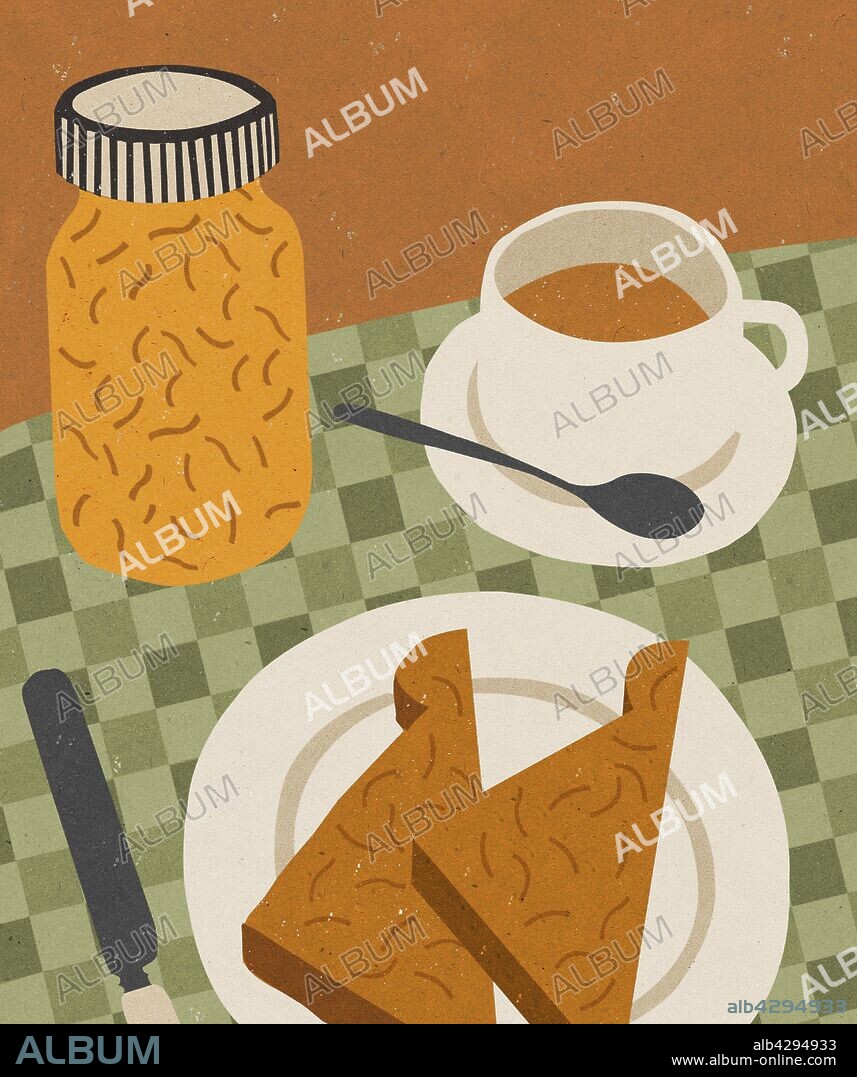 Toast, marmalade and tea for breakfast.