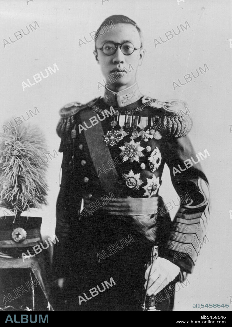 Manchukuo Emperor...Newest portrait of the Emperor Kangto, who is to visit Japan to congratulate the Imperial family on the 2,600th anniversary of the Japan Empire, in June. May 20, 1940. (Photo by The Domei News Photo Service).